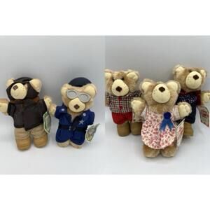 Lot of 5 Vintage Wendy’s Furskins Bears – Xavier Roberts Plush Mini Toys w/ Tags